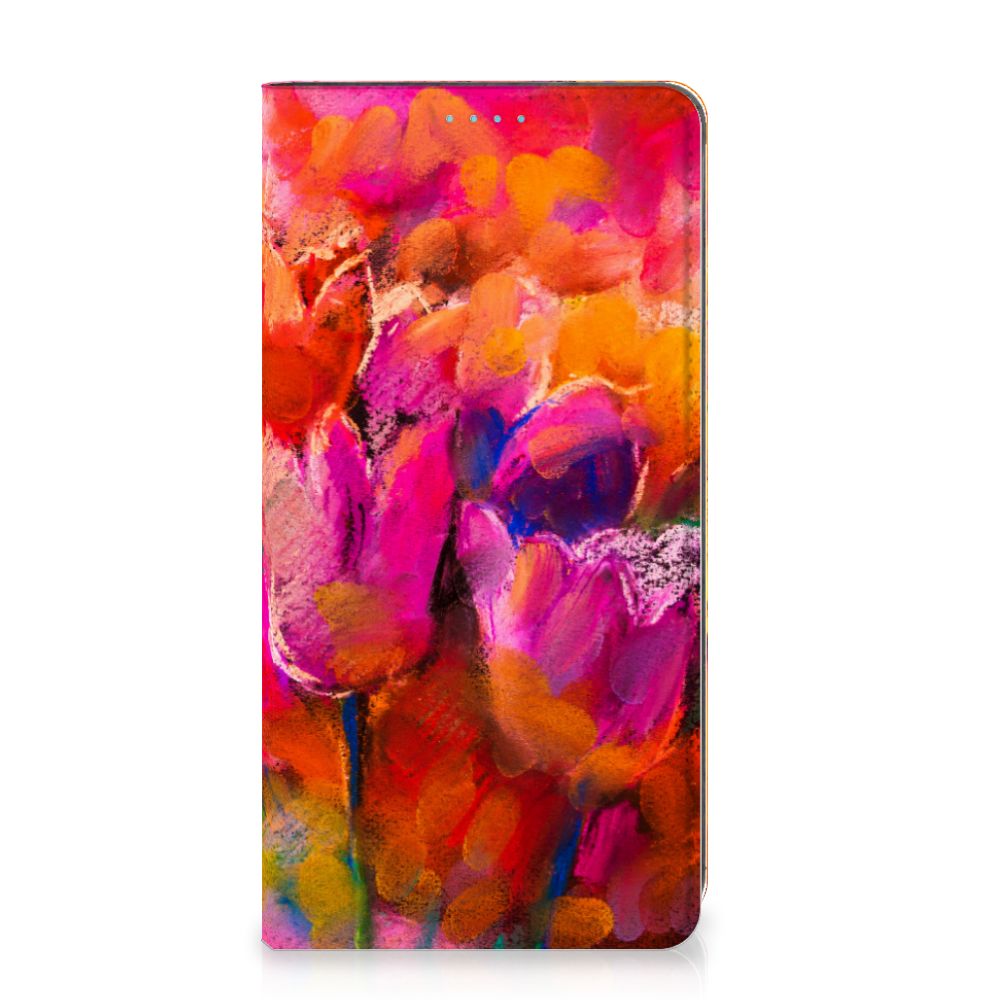 Bookcase Samsung Galaxy A53 Tulips
