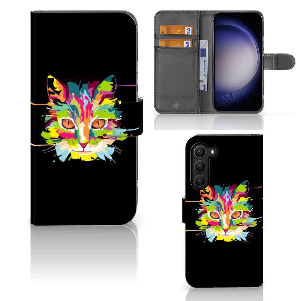 Samsung Galaxy S23 Plus Leuk Hoesje Cat Color