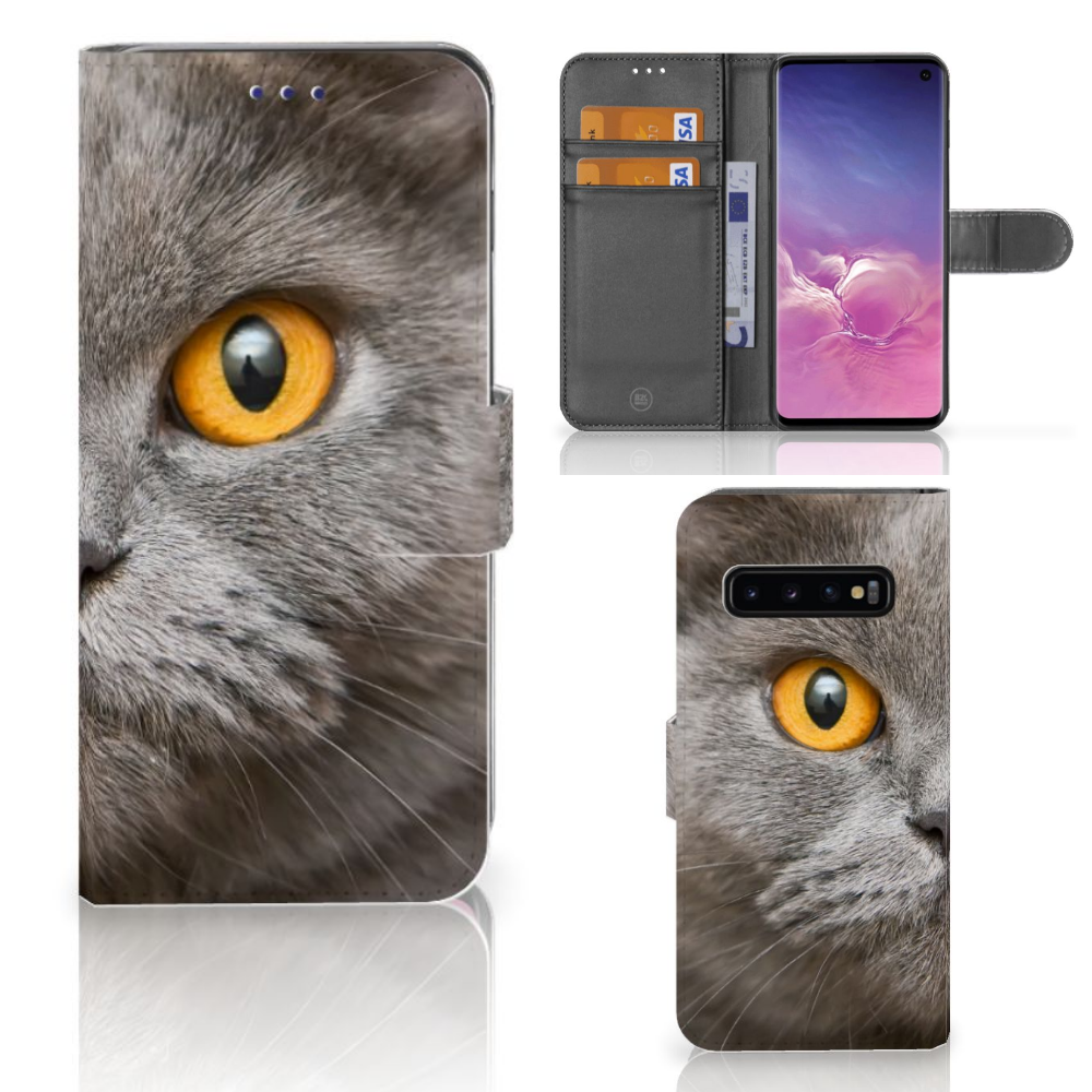 Telefoonhoesje met Pasjes Samsung Galaxy S10 Britse Korthaar