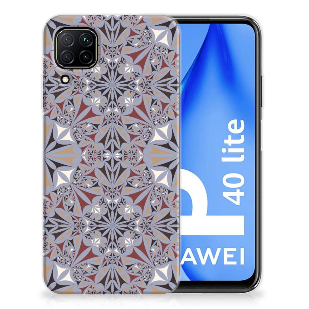 Huawei P40 Lite TPU Siliconen Hoesje Flower Tiles B2C Telecom