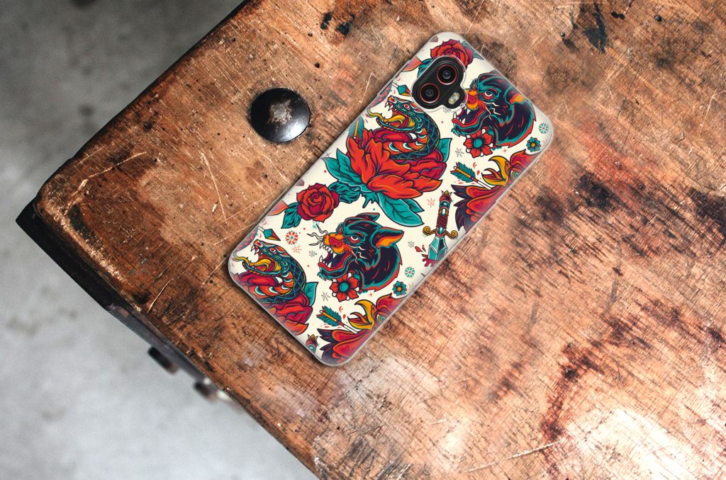 Siliconen Hoesje met foto voor Samsung Galaxy Xcover 6 Pro Old Skool B2C Telecom