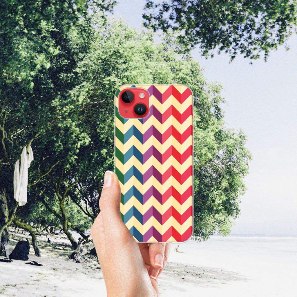 iPhone 14 Plus TPU bumper Zigzag Multi Color B2C Telecom