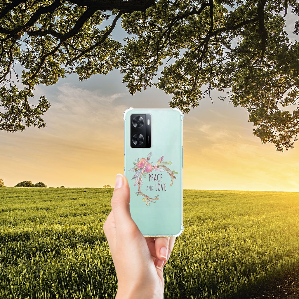 OPPO A57 | A57s | A77 4G Stevig Bumper Hoesje Boho Text B2C Telecom
