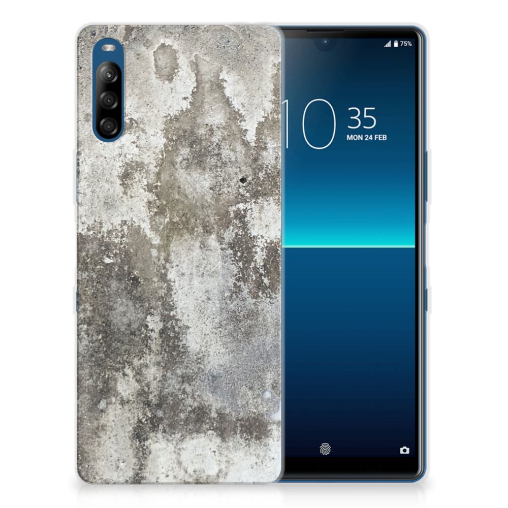 Sony Xperia L4 TPU Siliconen Hoesje Beton Print