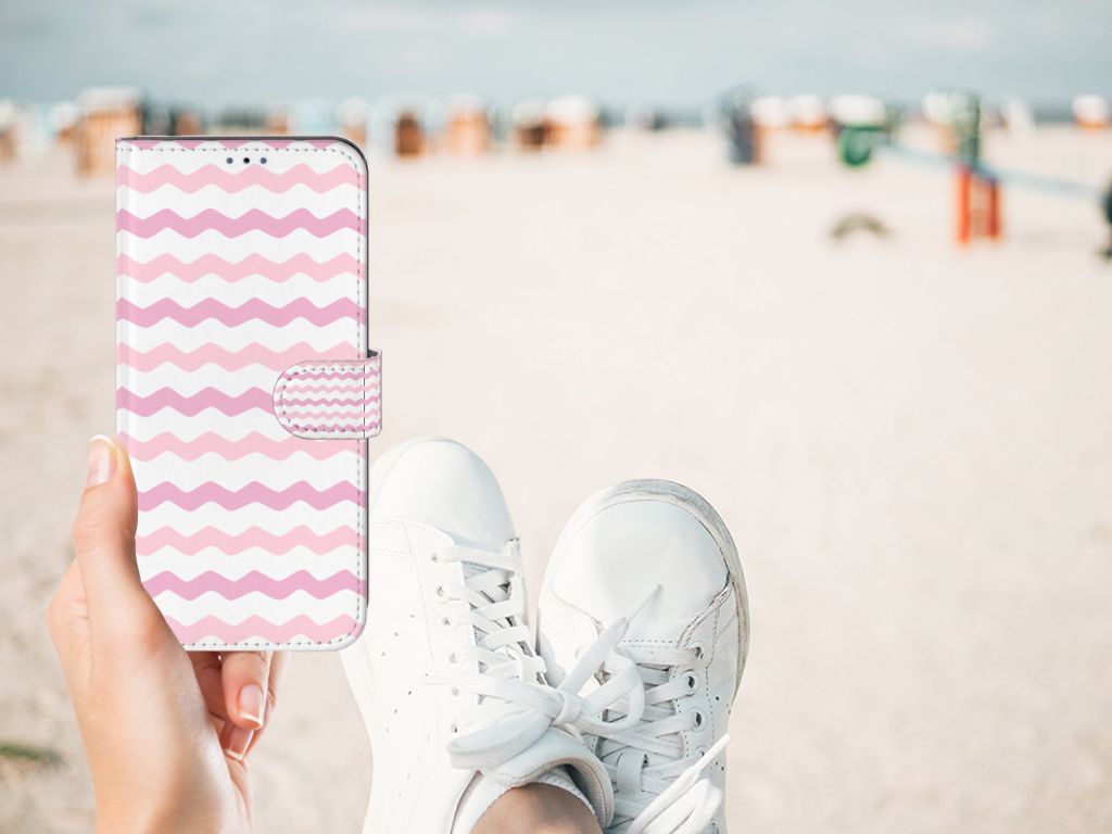 Samsung Galaxy A03s Telefoon Hoesje Waves Roze