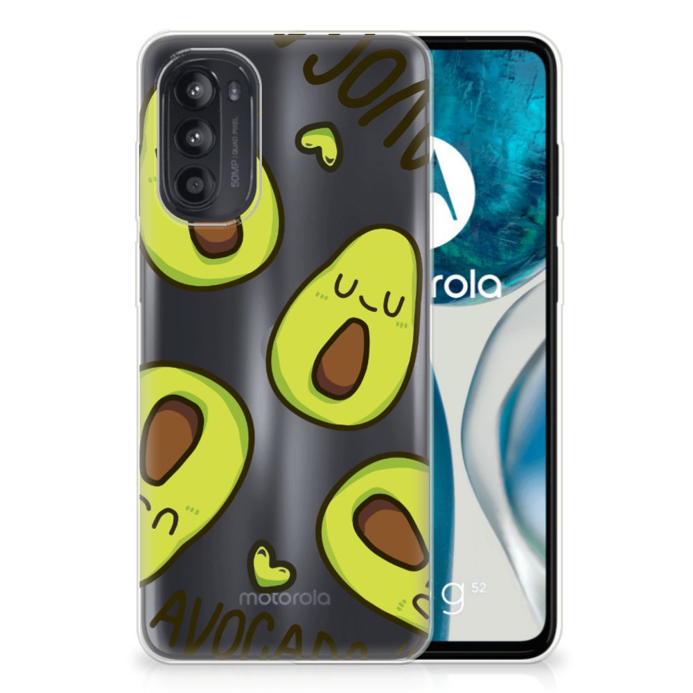 Motorola Moto G52/G82 Telefoonhoesje met Naam Avocado Singing B2C Telecom