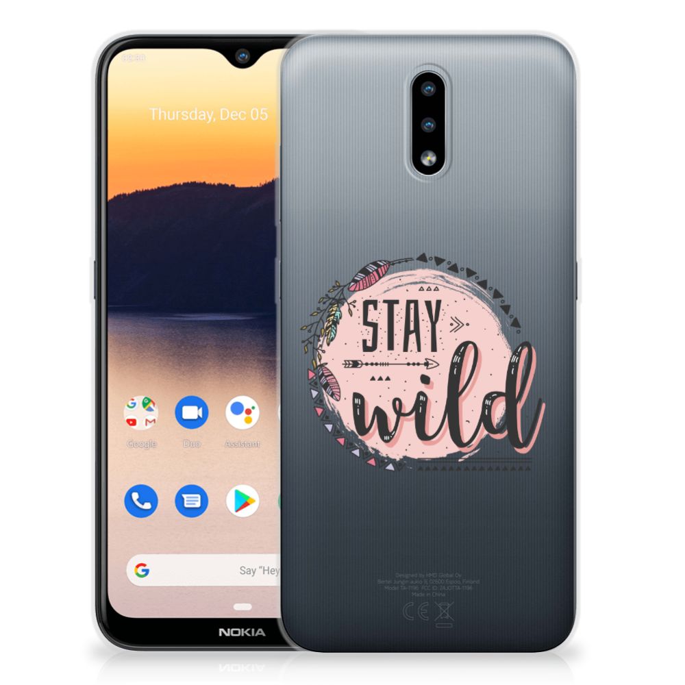 Nokia 2.3 Telefoonhoesje met Naam Boho Stay Wild B2C Telecom