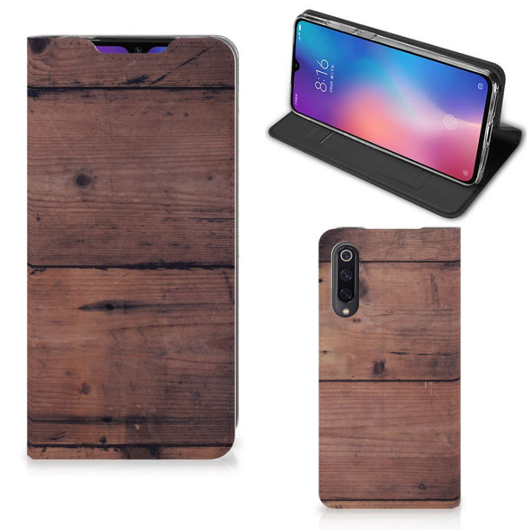 Xiaomi Mi 9 Book Wallet Case Old Wood