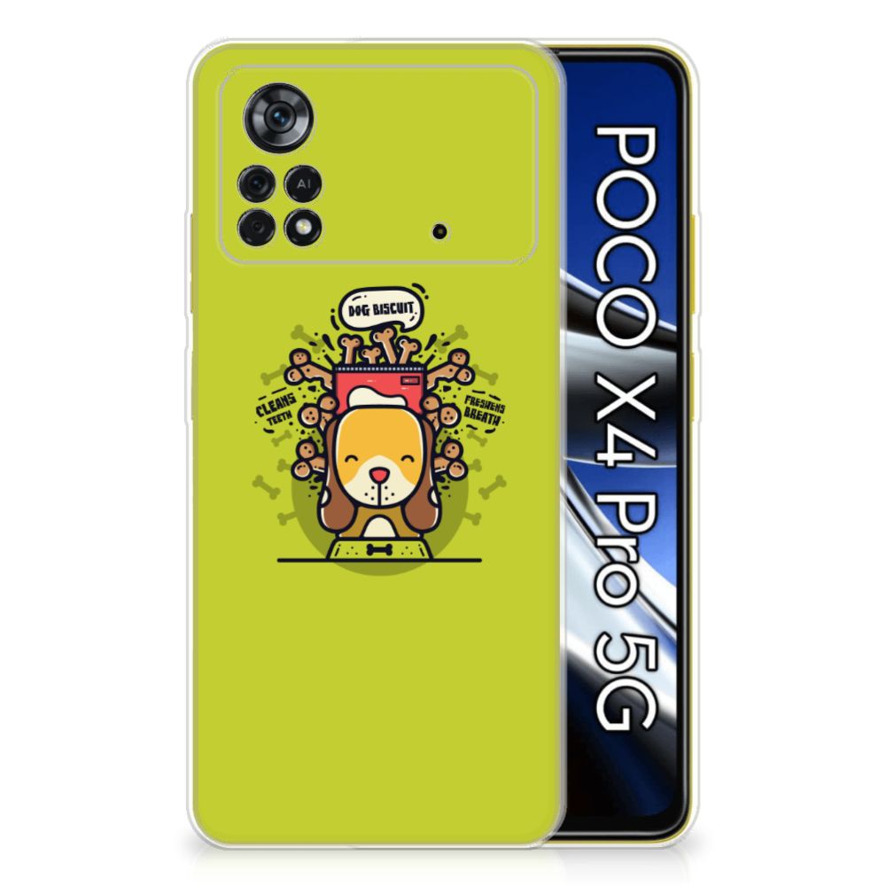 Xiaomi Poco X4 Pro 5G Telefoonhoesje met Naam Doggy Biscuit B2C Telecom