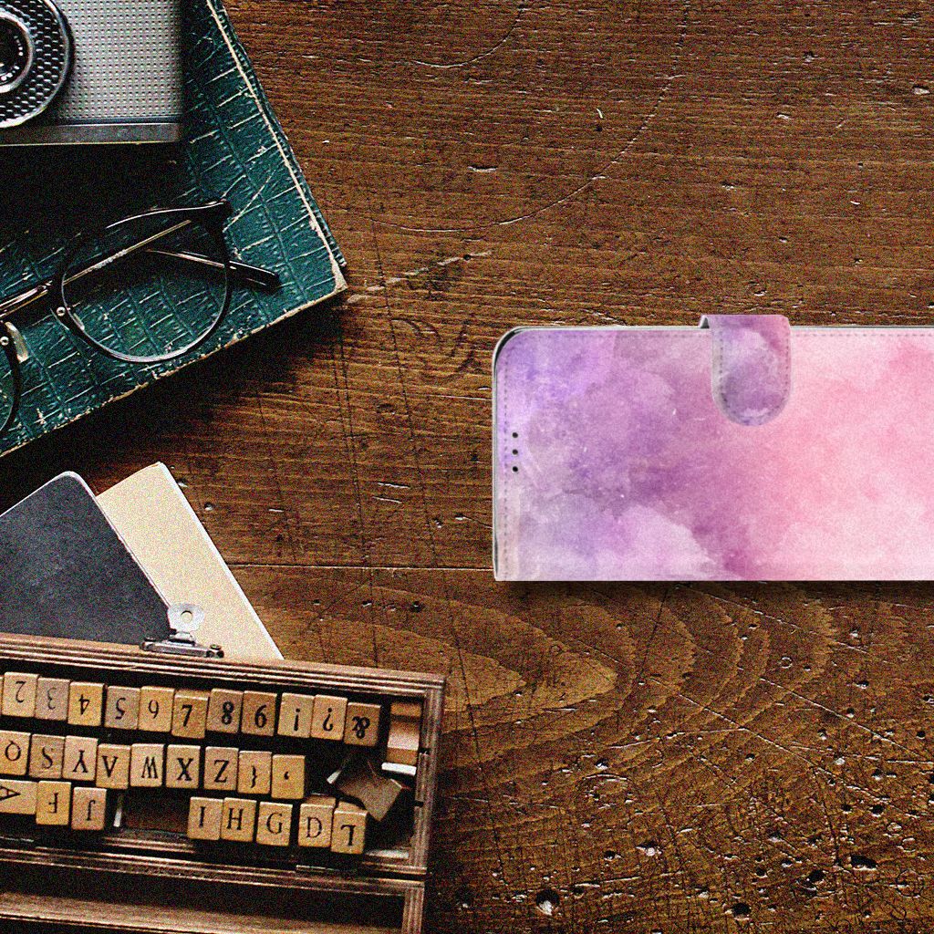 Hoesje Motorola Moto G7 Power Pink Purple Paint