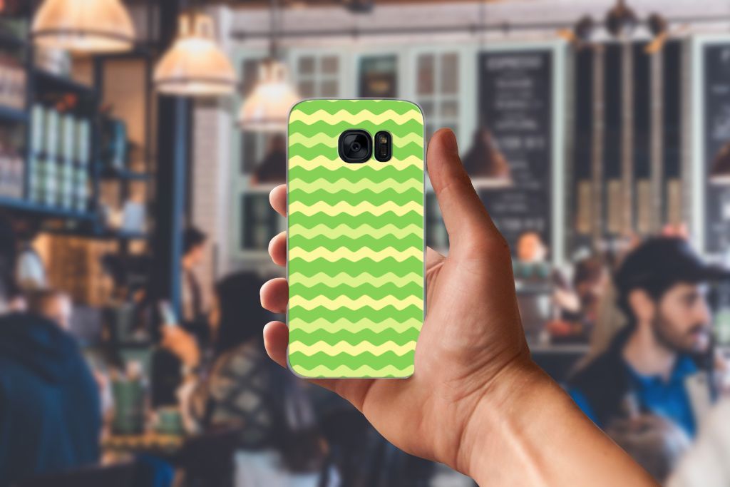 Samsung Galaxy S7 TPU bumper Waves Green