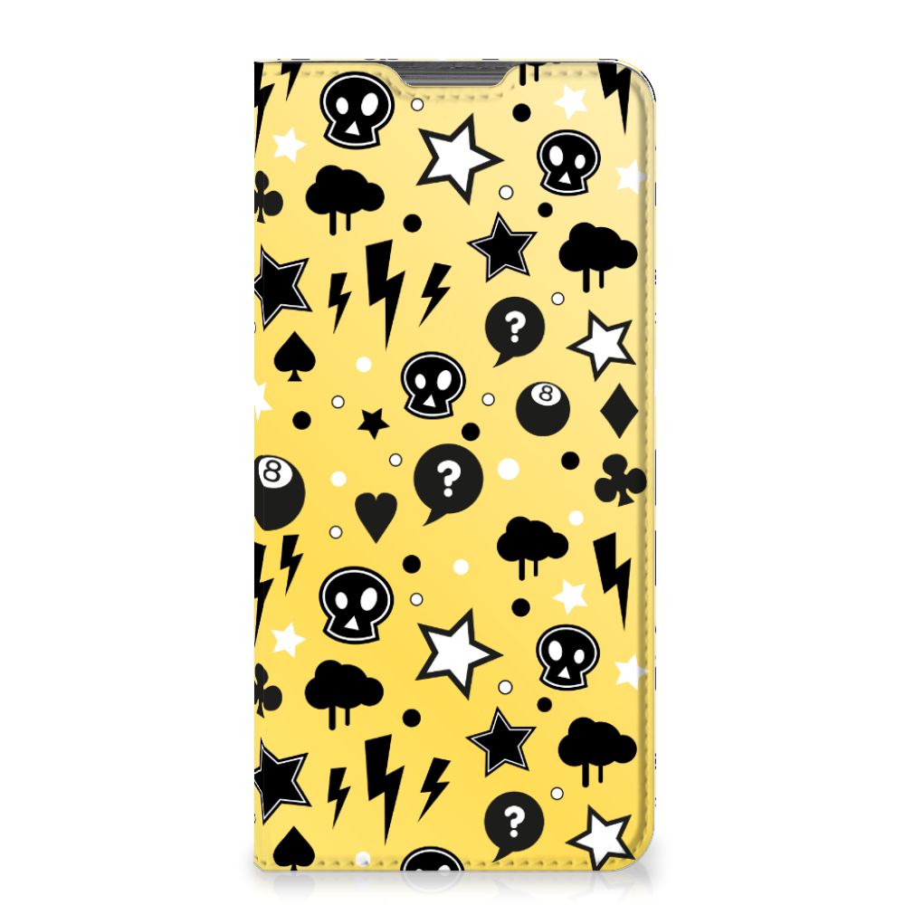 Mobiel BookCase Motorola Moto G52 | Moto G82 Punk Geel - B2C Telecom