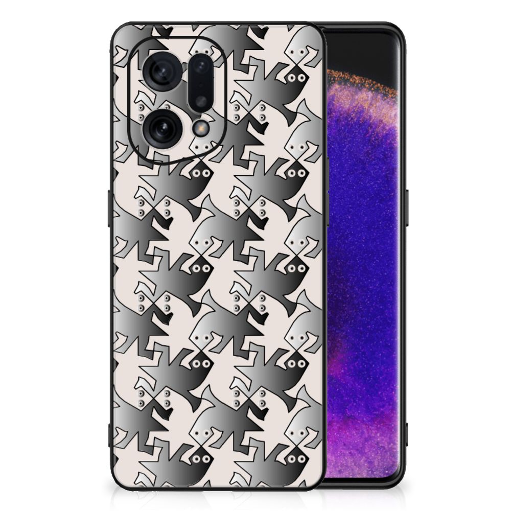 OPPO Find X5 Dierenprint Telefoonhoesje Salamander Grey B2C Telecom