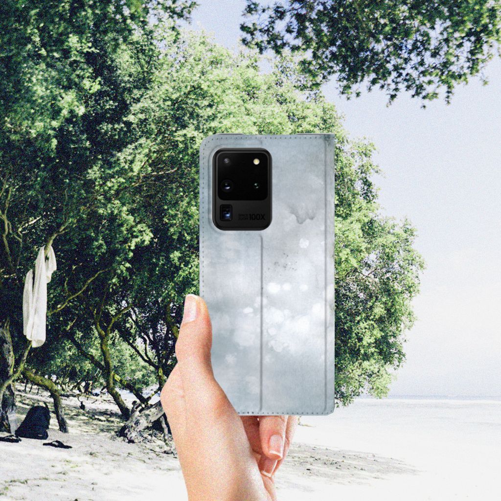 Bookcase Samsung Galaxy S20 Ultra Painting Grey - B2C Telecom