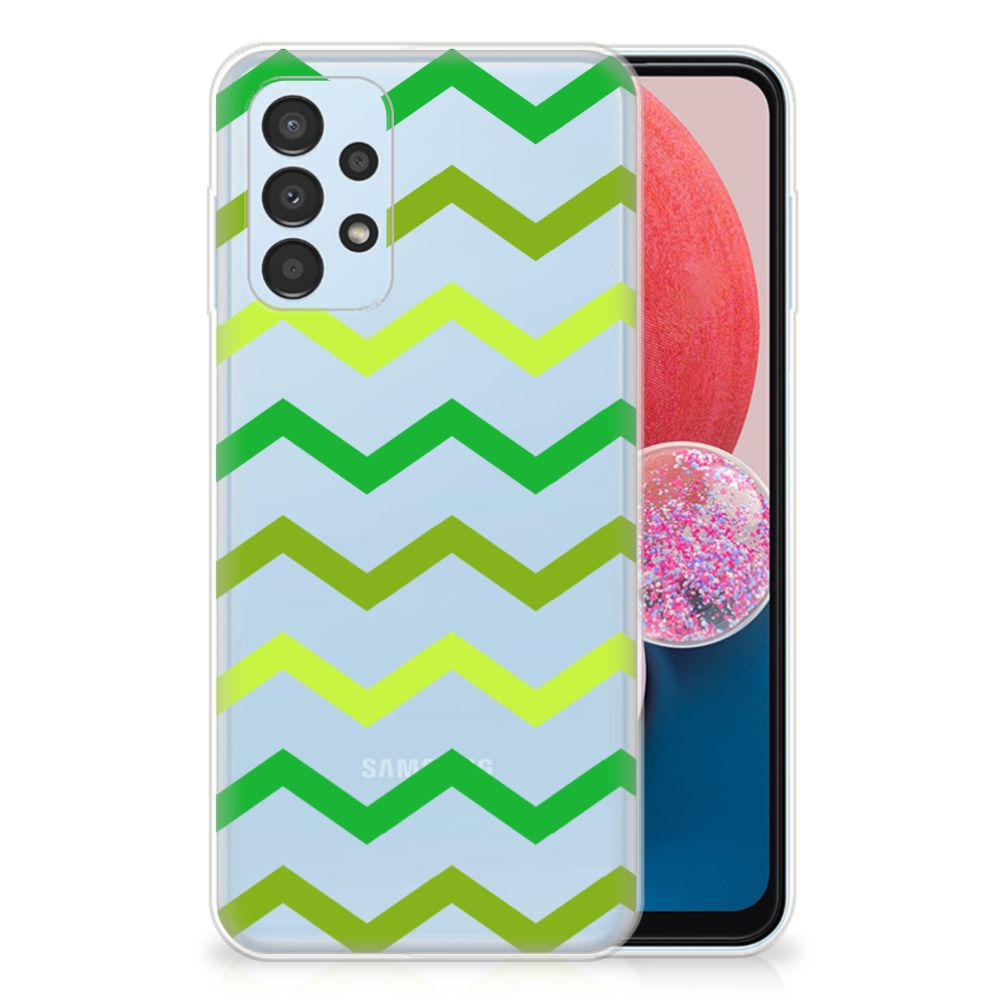 Samsung Galaxy A13 4G TPU bumper Zigzag Groen B2C Telecom