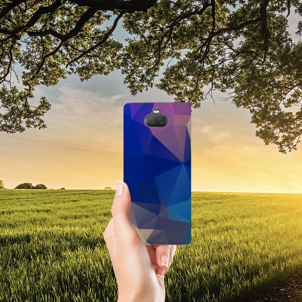 Sony Xperia 10 Plus Stand Case Polygon Dark