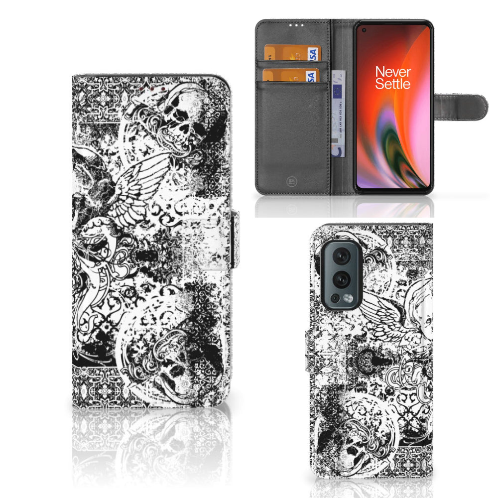 Telefoonhoesje met Naam OnePlus Nord 2 5G Skulls Angel