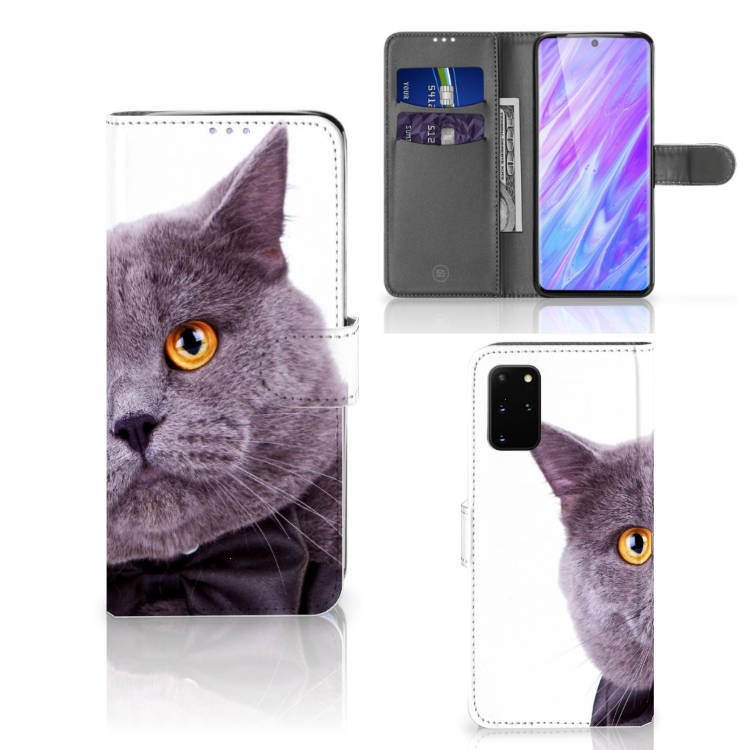 Samsung Galaxy S20 Plus Telefoonhoesje met Pasjes Kat
