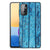 Samsung Galaxy M52 Houten Print Telefoonhoesje Wood Blue