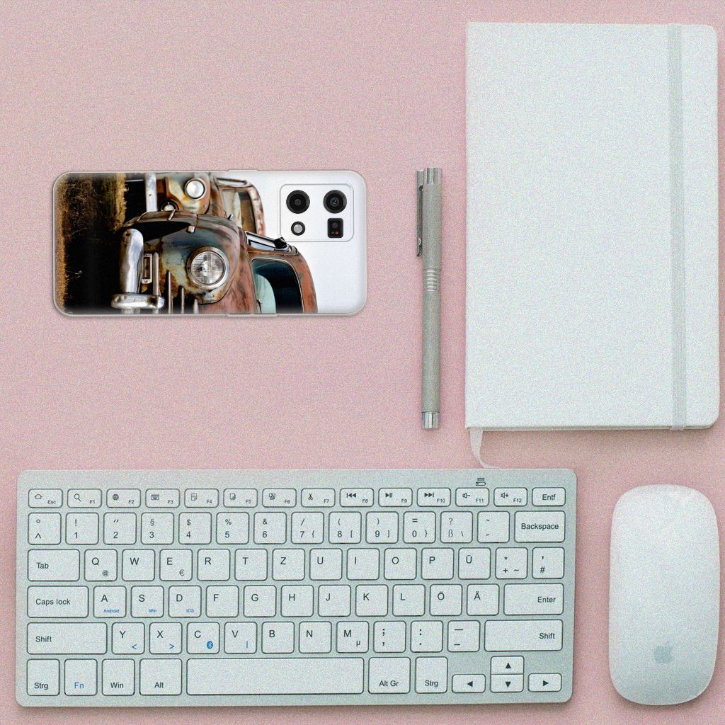 OPPO Reno7 4G Siliconen Hoesje met foto Vintage Auto B2C Telecom