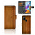 Samsung Galaxy A21s Book Style Case Donker Hout