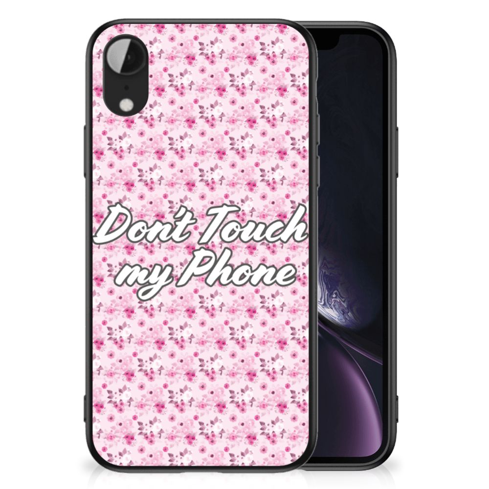 Apple iPhone XR Telefoon Hoesje Flowers Pink DTMP