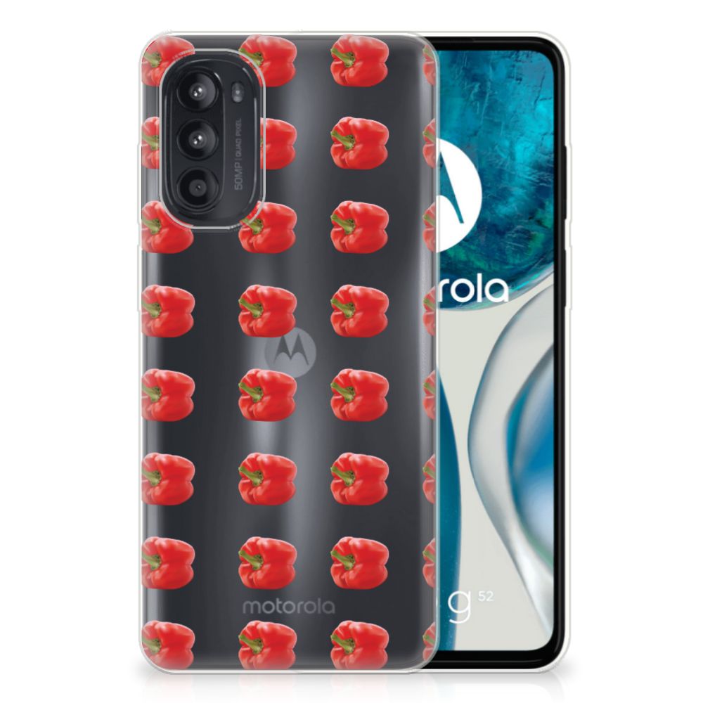 Motorola Moto G52/G82 Siliconen Case Paprika Red B2C Telecom