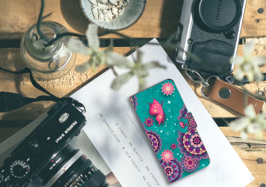 Samsung Galaxy A20s Hoesje Cirkels en Vlinders