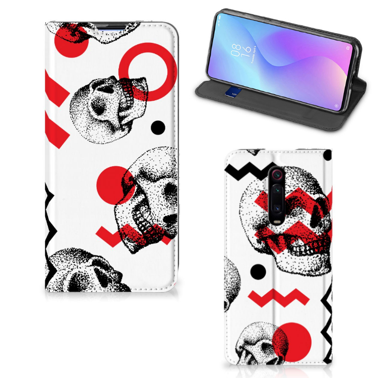 Mobiel BookCase Xiaomi Redmi K20 Pro Skull Red - B2C Telecom