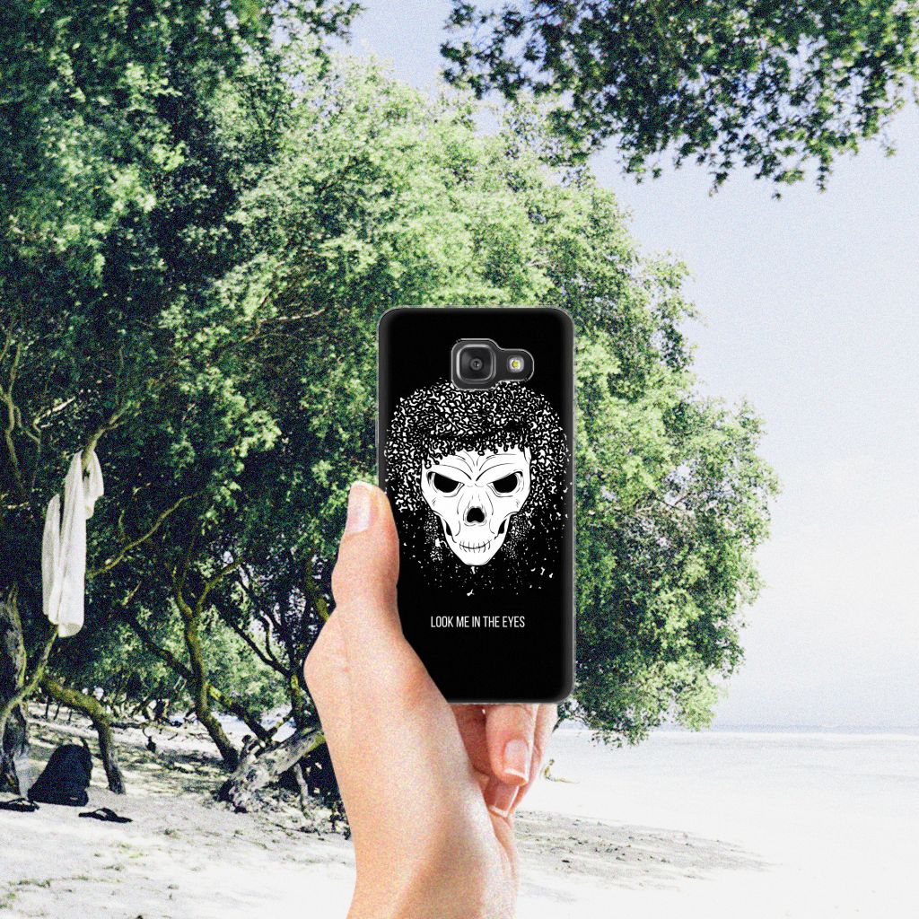 Silicone Back Case Samsung Galaxy A3 2016 Skull Hair