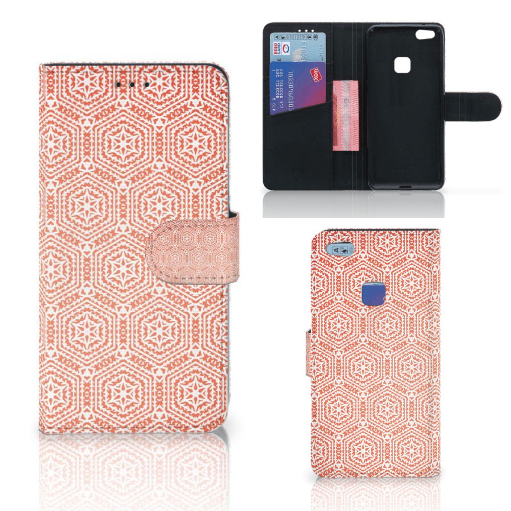Huawei P10 Lite Telefoon Hoesje Pattern Orange