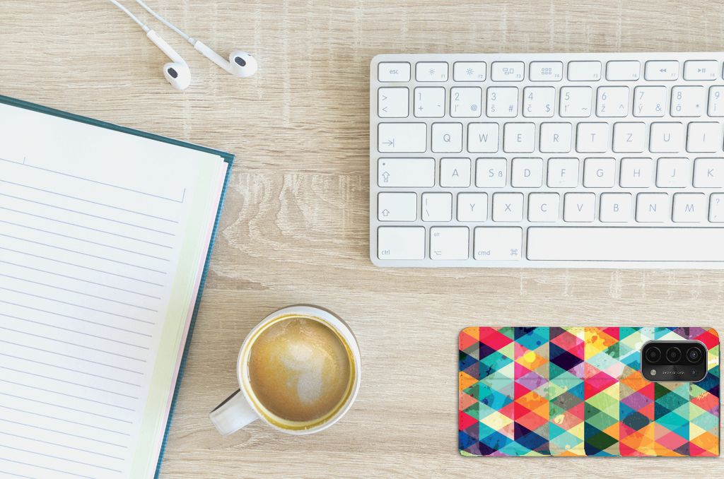 OPPO A54 5G | A74 5G | A93 5G Hoesje met Magneet Geruit - B2C Telecom