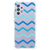 Samsung Galaxy A32 4G | A32 5G Enterprise Editie Doorzichtige Silicone Hoesje Zigzag Blauw B2C Telecom