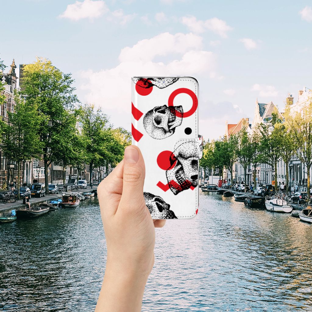 Telefoonhoesje met Naam Samsung S10 Lite Skull Red