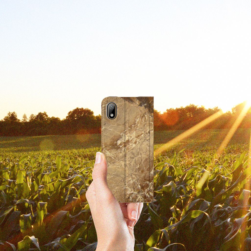 Huawei Y5 (2019) Standcase Marmer Creme - B2C Telecom