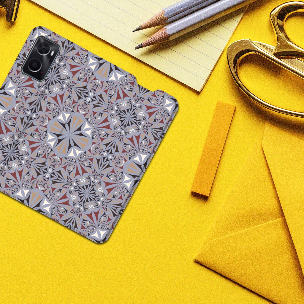 OPPO A96 | A76 Standcase Flower Tiles - B2C Telecom