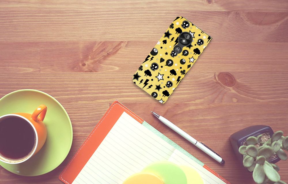 Mobiel BookCase Motorola Moto E5 Play Punk Geel