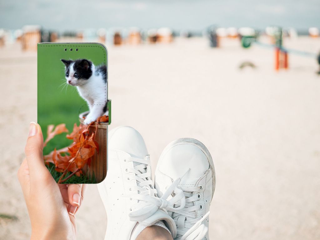 Honor 10 Lite Telefoonhoesje met Pasjes Kitten