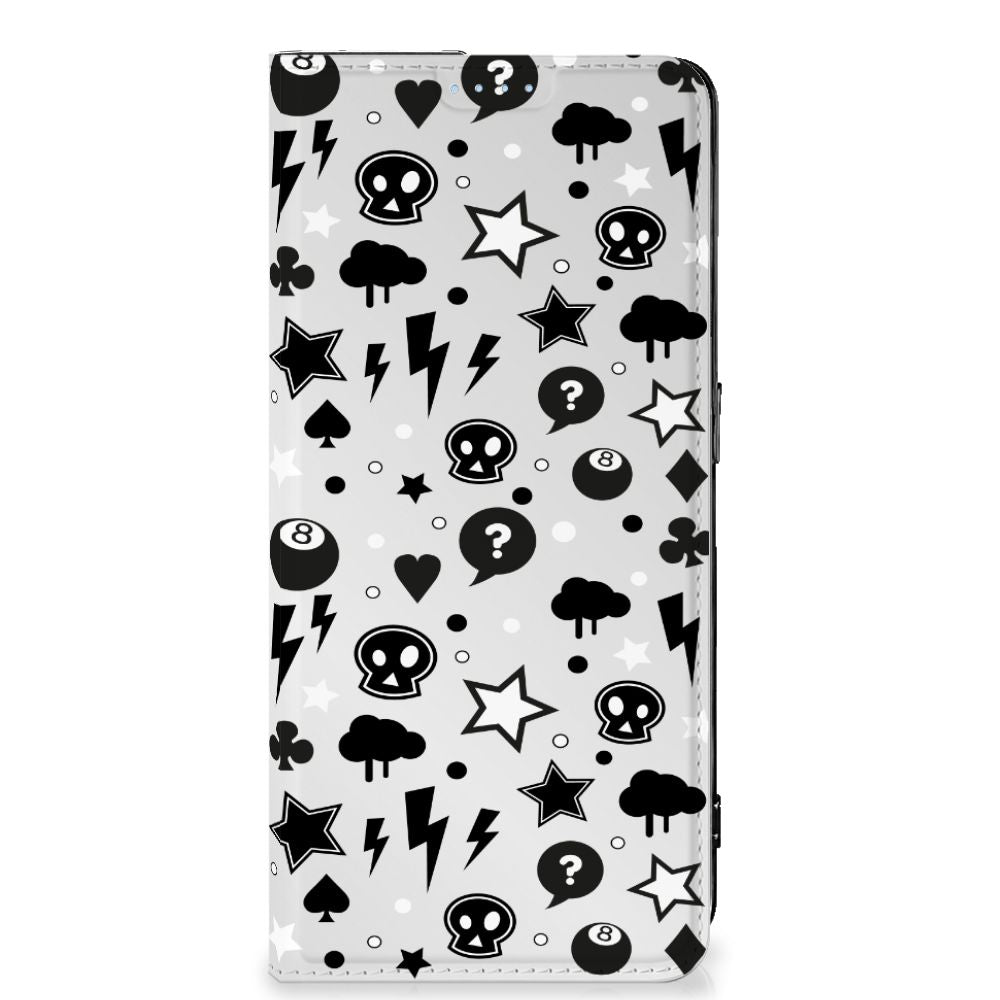 Mobiel BookCase OPPO Reno8 Pro Silver Punk