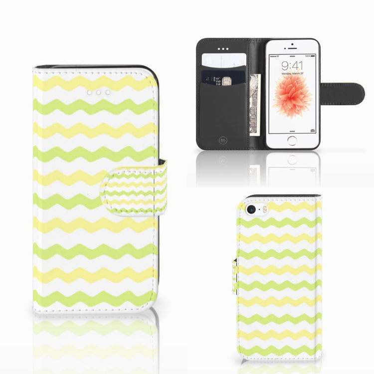 Apple iPhone 5 | 5s | SE Telefoon Hoesje Waves Yellow