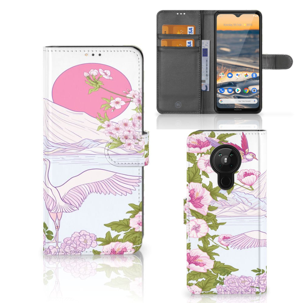 Nokia 5.3 Telefoonhoesje met Pasjes Bird Standing