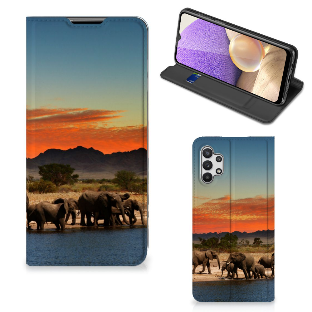Samsung Galaxy A32 5G Hoesje maken Olifanten - B2C Telecom