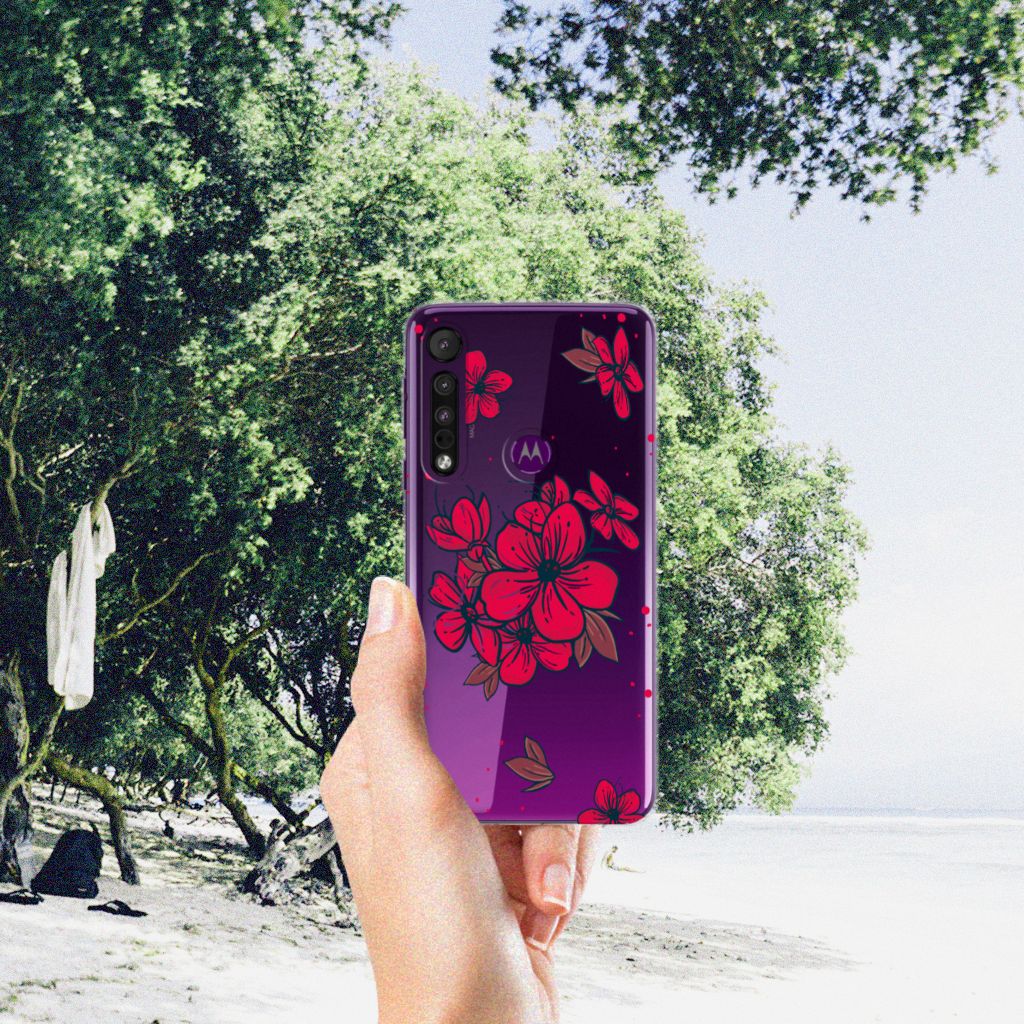 Motorola One Macro TPU Case Blossom Red B2C Telecom