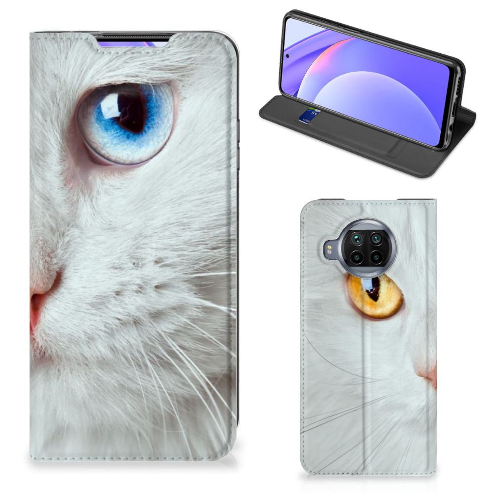 Xiaomi Mi 10T Lite Hoesje maken Witte Kat - B2C Telecom