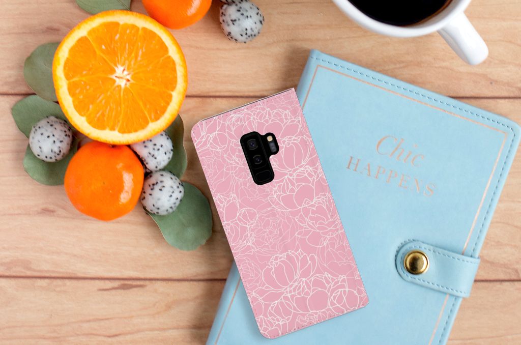 Samsung Galaxy S9 Plus Smart Cover White Flowers