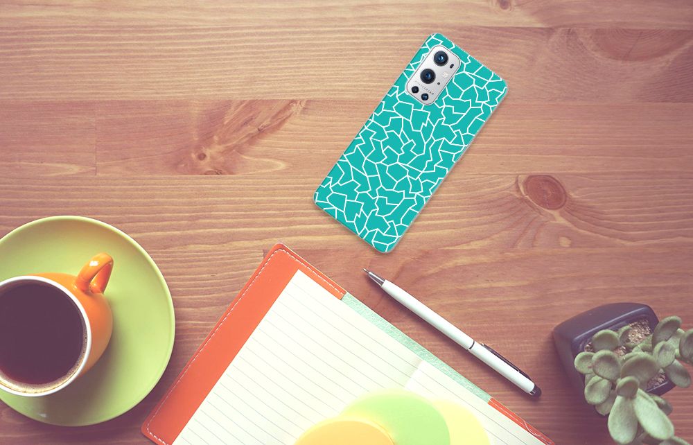 OnePlus 9 Pro Hoesje maken Cracks Blue B2C Telecom