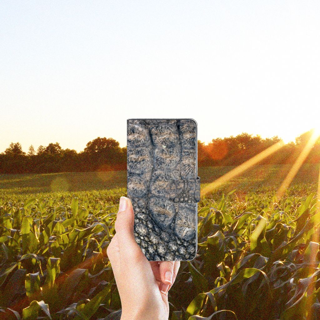 Honor 20 Pro Telefoonhoesje met Pasjes Krokodillenprint
