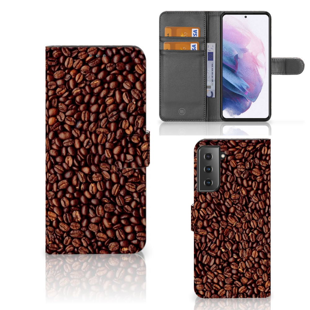 Samsung Galaxy S21 Plus Book Cover Koffiebonen