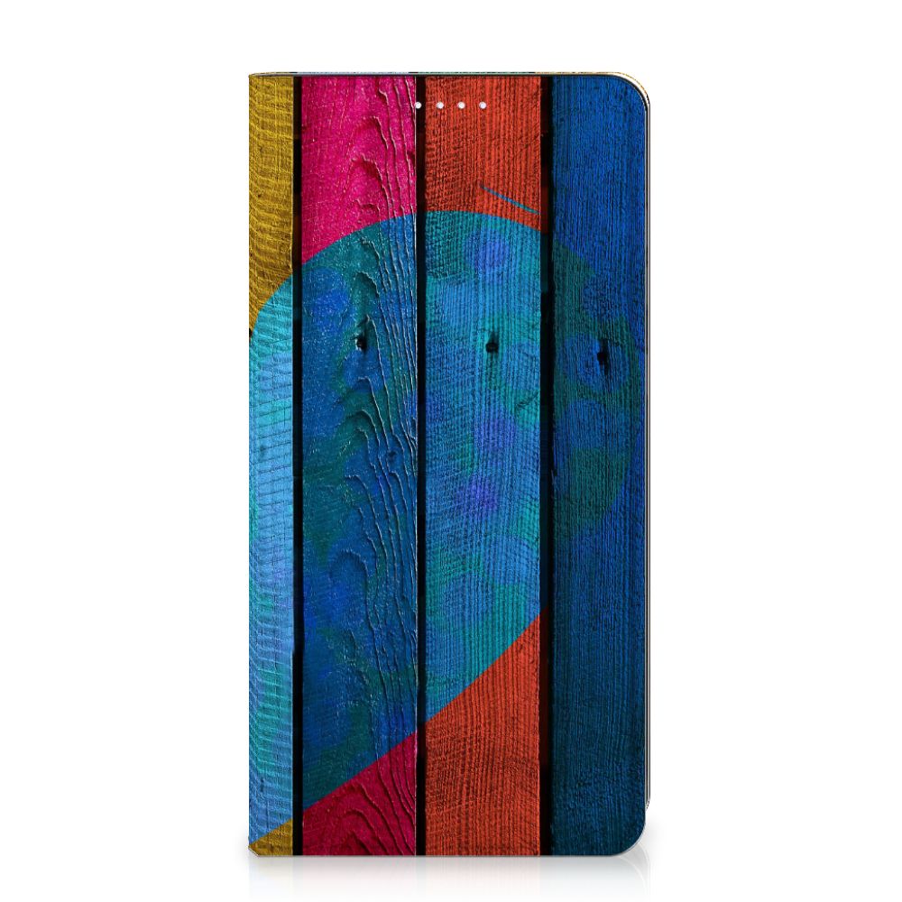 Samsung Galaxy S20 FE Book Wallet Case Wood Heart - Cadeau voor je Vriend - B2C Telecom