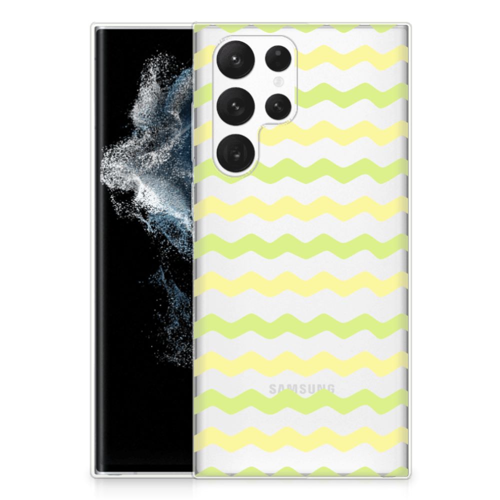 Samsung Galaxy S22 Ultra TPU bumper Waves Yellow B2C Telecom